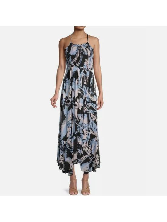 Free People Dresses & Skirts - Intimately Free People Heat Wave Printed Maxi Dress Black Size Large Women's